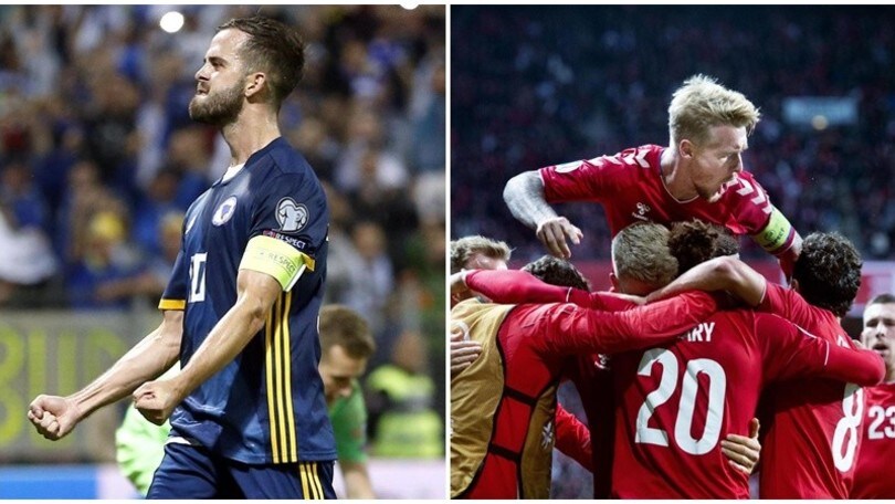 Pjanic show con la Bosnia. Esulta Kjaer