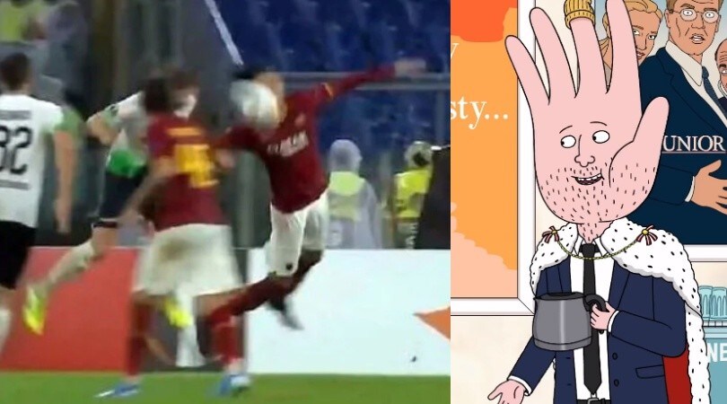 Rigore contro la Roma, anche il Borussia fa ironia