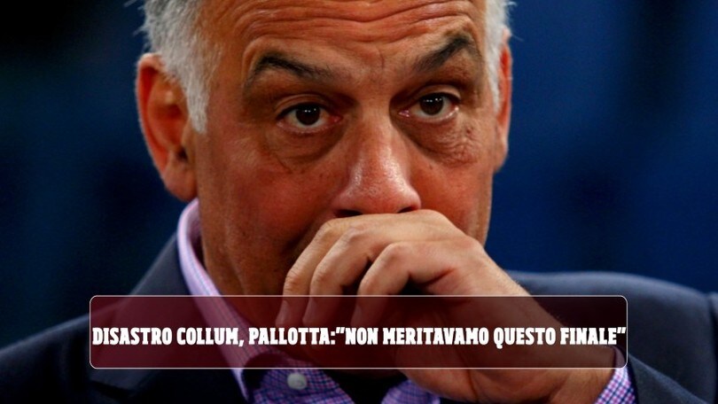 Disastro Collum, Pallotta: "Non meritavamo questo finale, ne usciremo più forti"