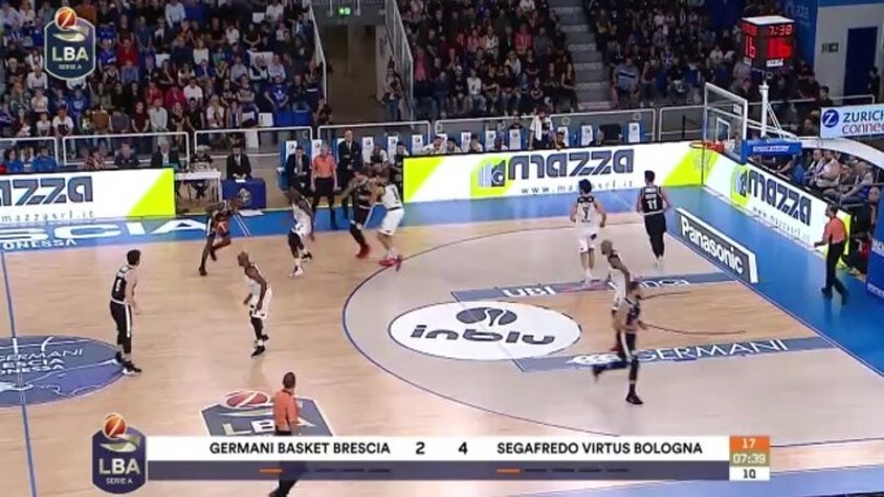 Germani Basket Brescia-Segafredo Virtus Bologna 80-82