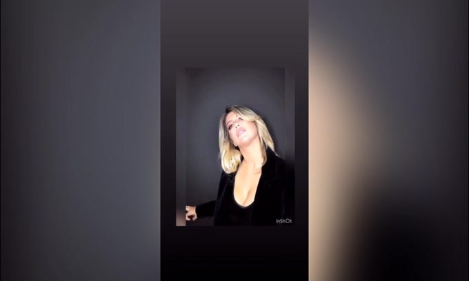 Wanda Nara look total black