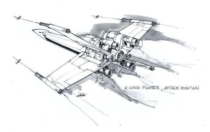 Porsche e l'astronave per Star Wars, i bozzetti: gli scatti