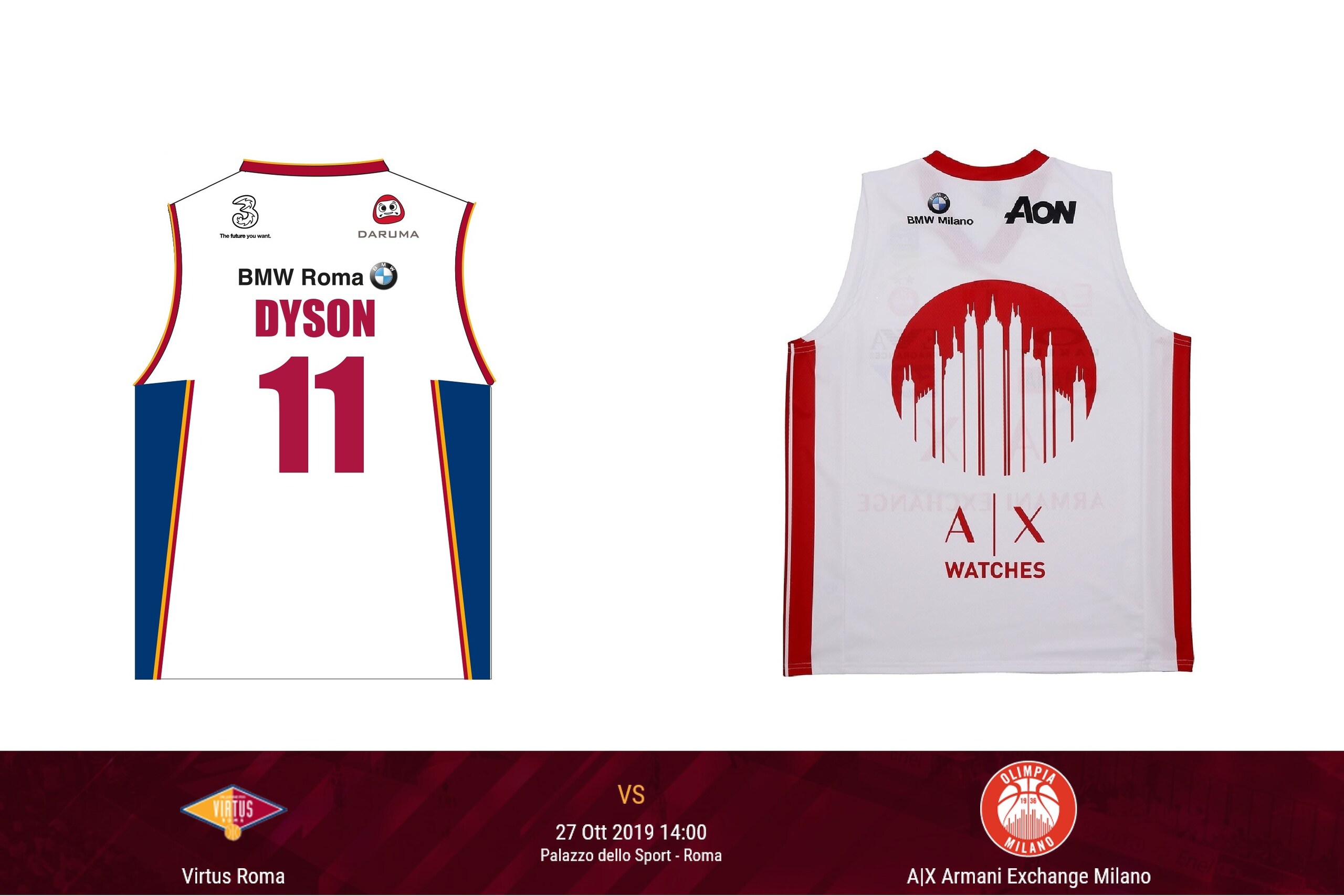 BMW, all'Olimpia Milano il derby sponsor con la Virtus Roma