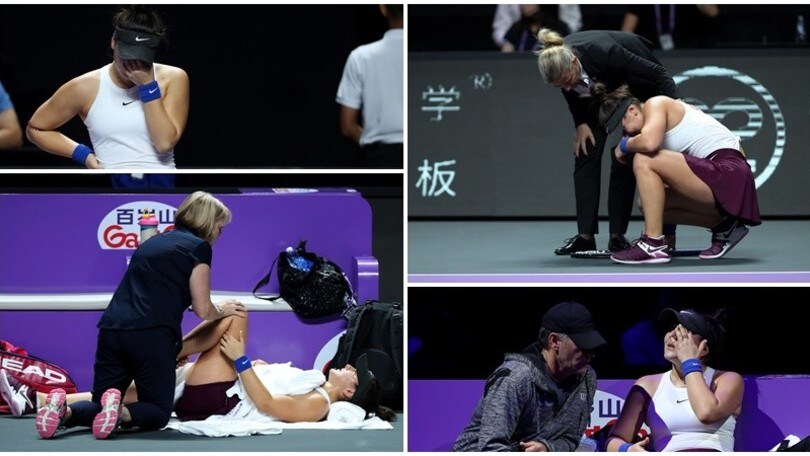 Wta Finals, la Andreescu si ritira in lacrime