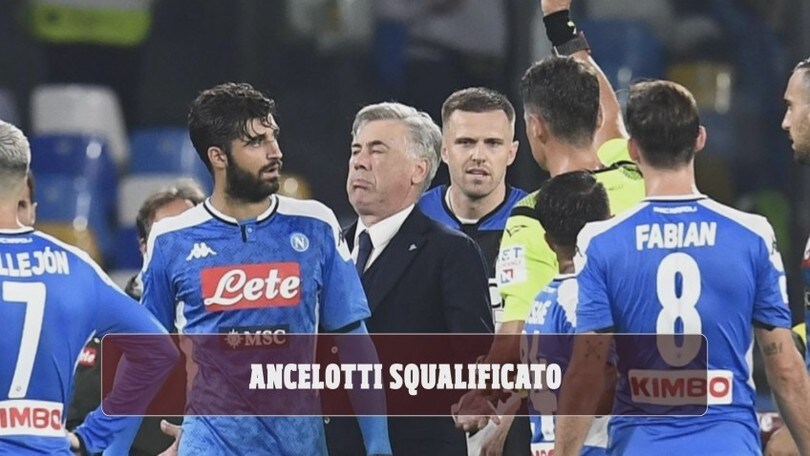 Napoli, un turno di squalifica ad Ancelotti