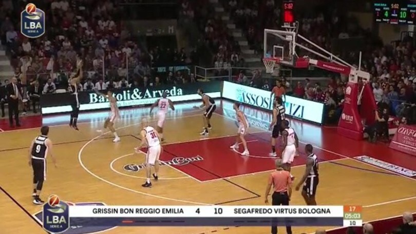 Grissin Bon Reggio Emilia-Segafredo Virtus Bologna 59-79