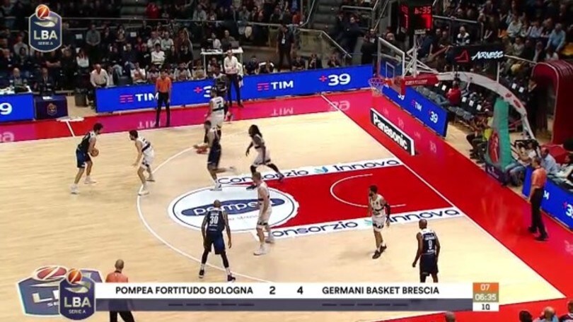 Pompea Fortitudo Bologna-Germani Basket Brescia 74-88