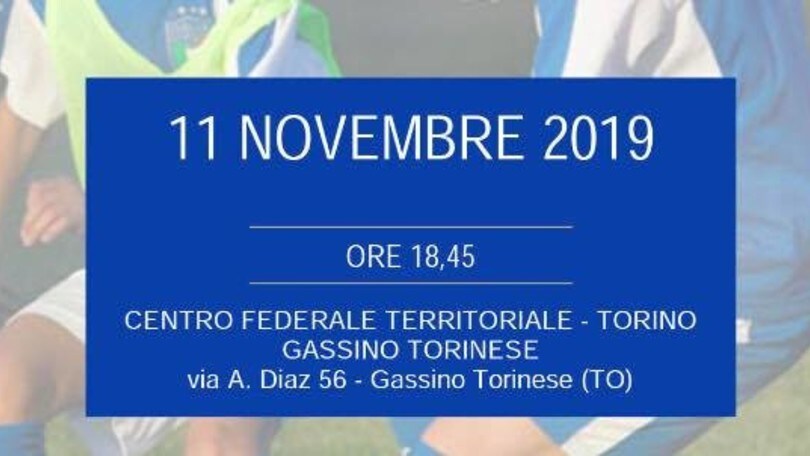 Lunedì 11 novembre incontro formativo presso il Centro Federale di Gassino
