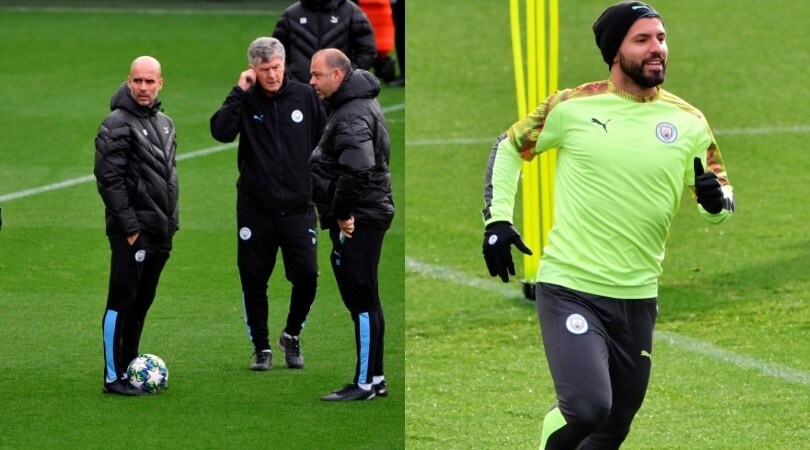 Aguero scalpita per essere in campo contro l'Atalanta