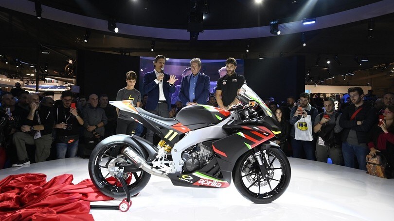 EICMA 2019, Iannone presenta Aprilia Ovahle: gli scatti