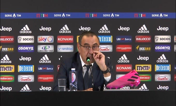 Sarri: "Ronaldo ha qualche fastidio al ginocchio"
