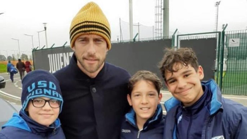Dopo il Rosta, Marchisio con i baby talenti dell'Alpignano