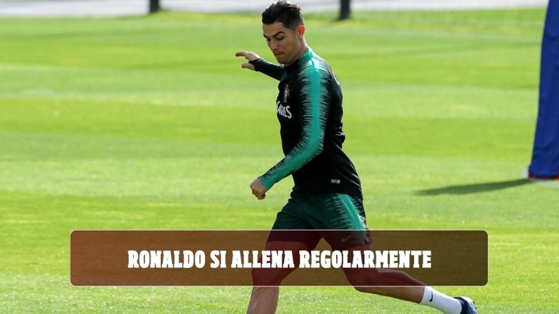 Cristiano Ronaldo si allena regolarmente con la nazionale portoghese