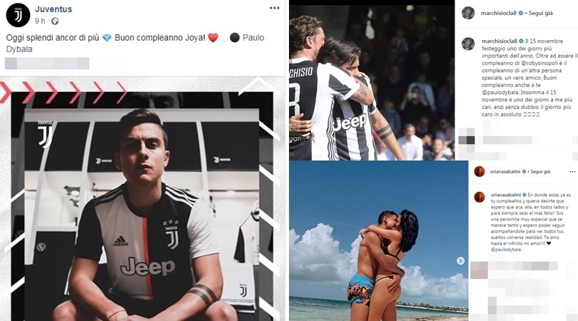 Juve, è il compleanno di Dybala. Quanti auguri per la Joya