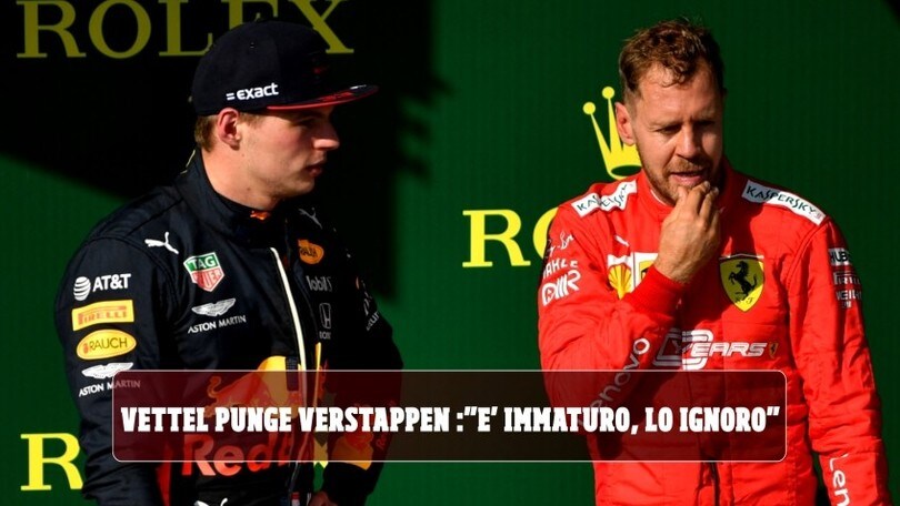 Vettel punge Verstappen: "È immaturo, lo ignoro"
