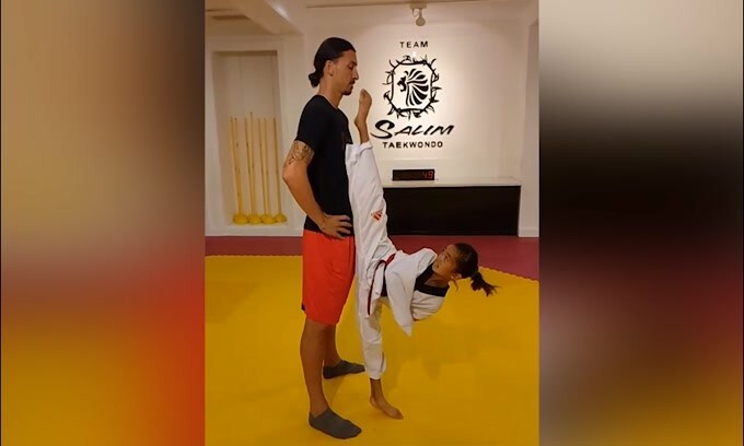 La bimba prova a "spaventare" Ibra, ma lui....