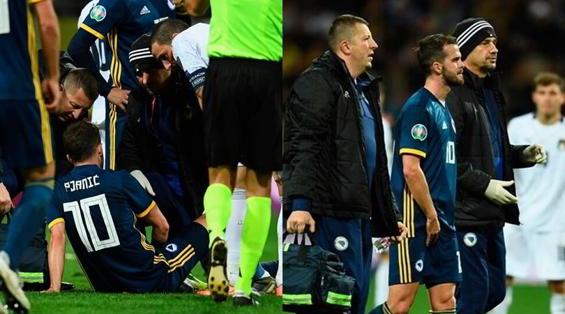 Pjanic si ferma: infortunio in Bosnia-Italia