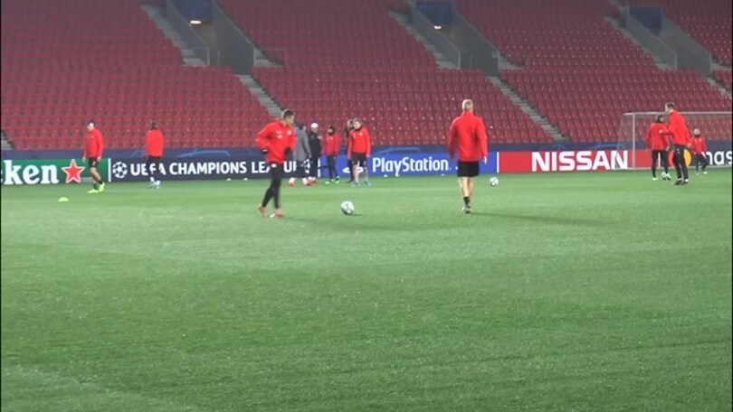 Slavia Praga al lavoro verso la sfida contro l'Inter