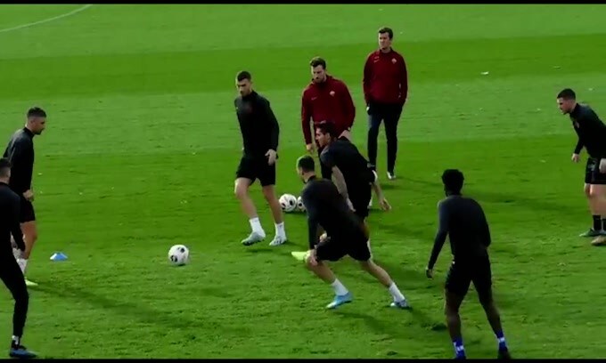 Roma, allenamento pre Europa League