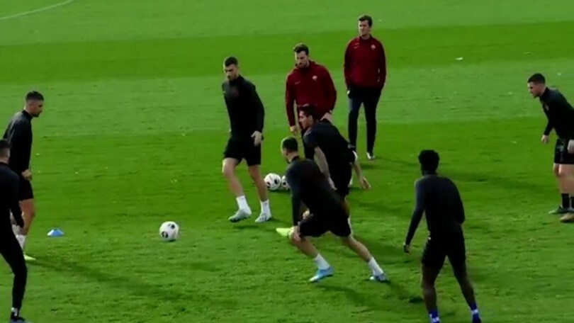 Roma, allenamento pre Europa League