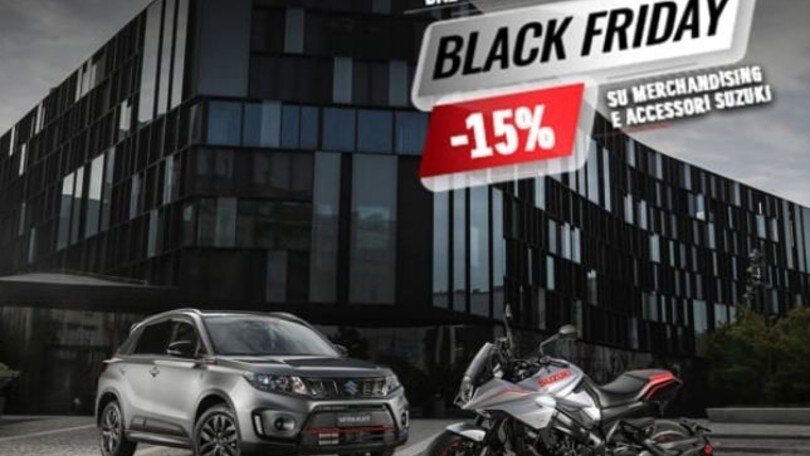 Black Friday con Suzuki: abbigliamento e accessori scontati del 15%