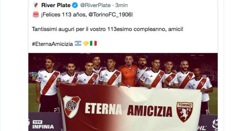 Tantissimi auguri Toro: firmato River Plate