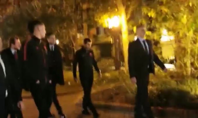 Roma, Mikitarian e Smalling entrano a Palazzo Brancaccio