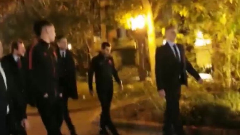 Roma, Mikitarian e Smalling entrano a Palazzo Brancaccio