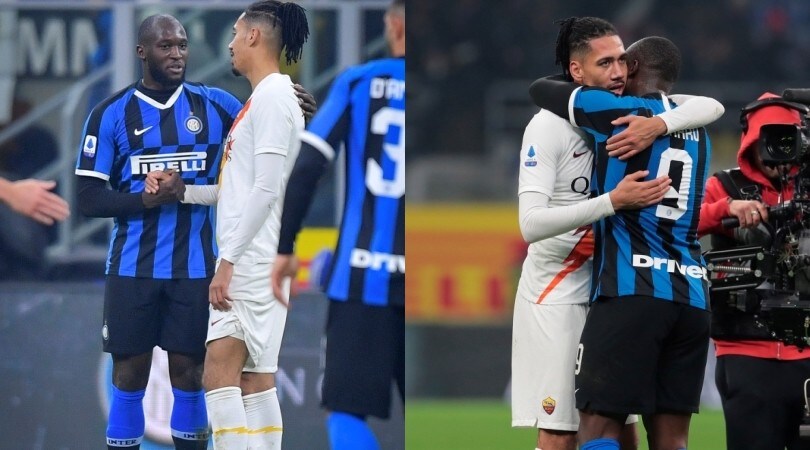 Lukaku e Smalling, l'abbraccio finale dopo il duello in campo