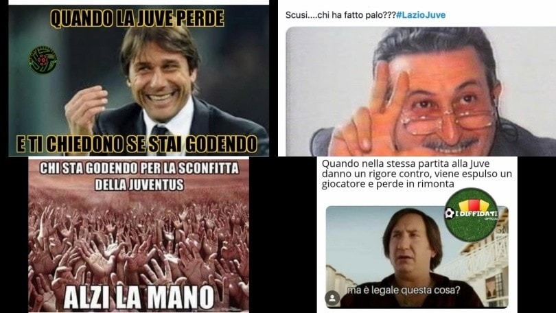 La Juve perde contro la Lazio: l'ironia sui social