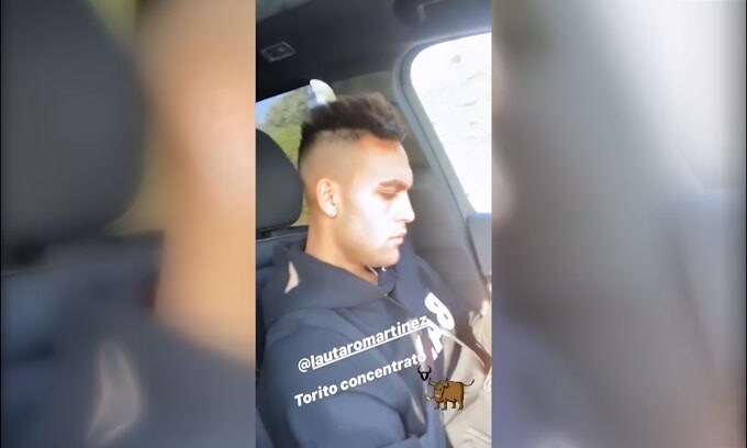 Momento di relax per Lautaro Martinez