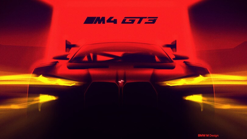 Nuova BMW M4 GT3, un bozzetto conferma il design