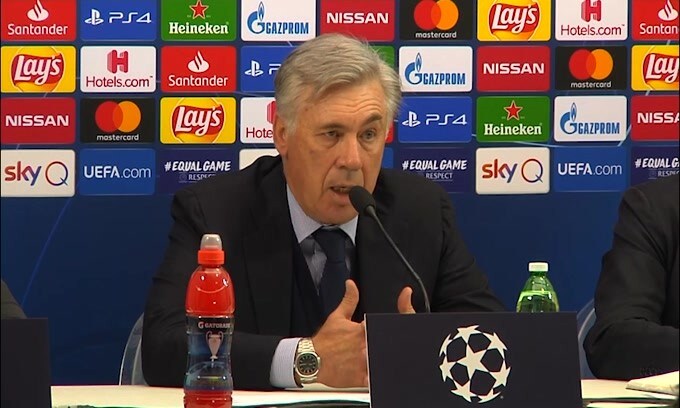 Ancelotti: "Sarà De Laurentiis a decidere se si può andare avanti"