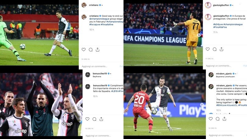Bayer Leverkusen-Juve, è festa sui social. Bonucci: "Vittoria da squadra"