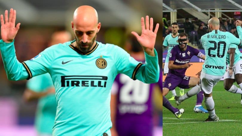 Inter, Borja Valero segna alla Fiorentina e non esulta
