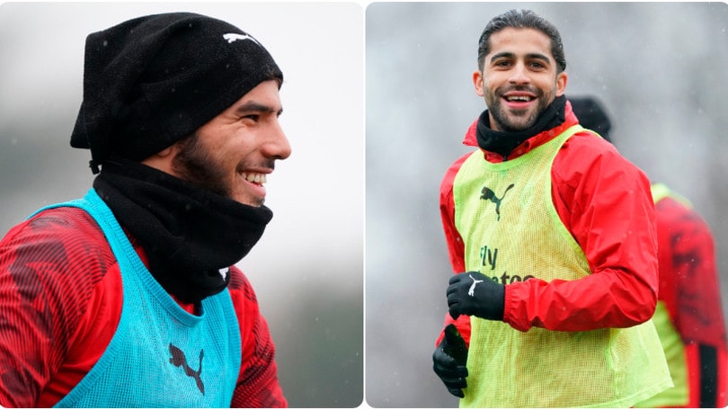 Il Milan corre verso la sfida con l'Atalanta: corsa e sorrisi per Piatek