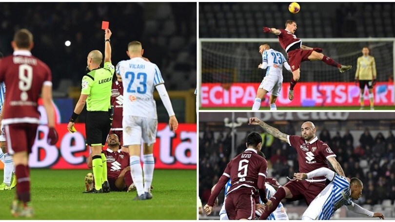 Il Torino ci prova anche in 10, la Spal passa nel finale
