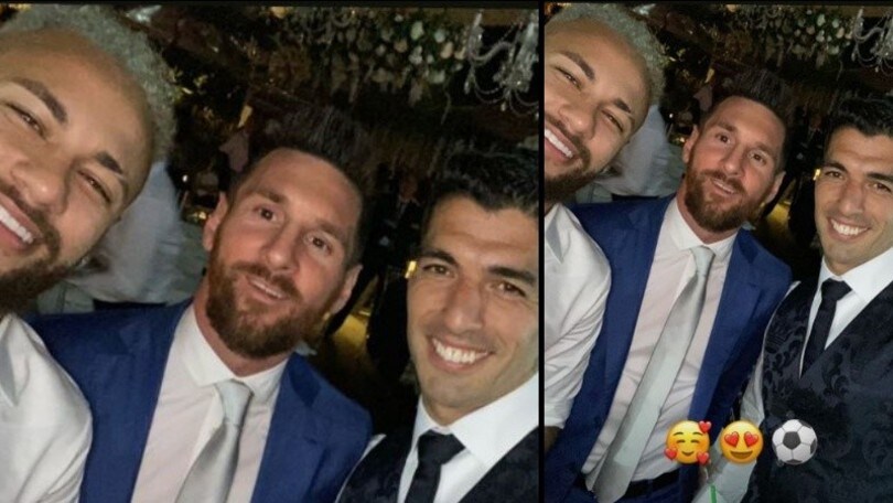 Neymar e la saudade di Barcellona: selfie con Messi e Suarez