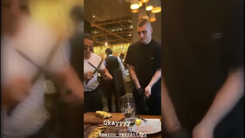Verratti show con Salt Bae