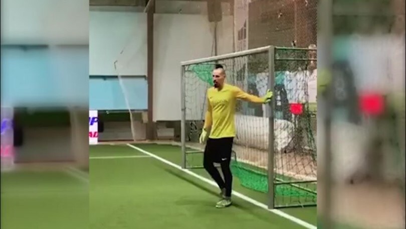 Nella porta del calcetto c'è... Hamsik!