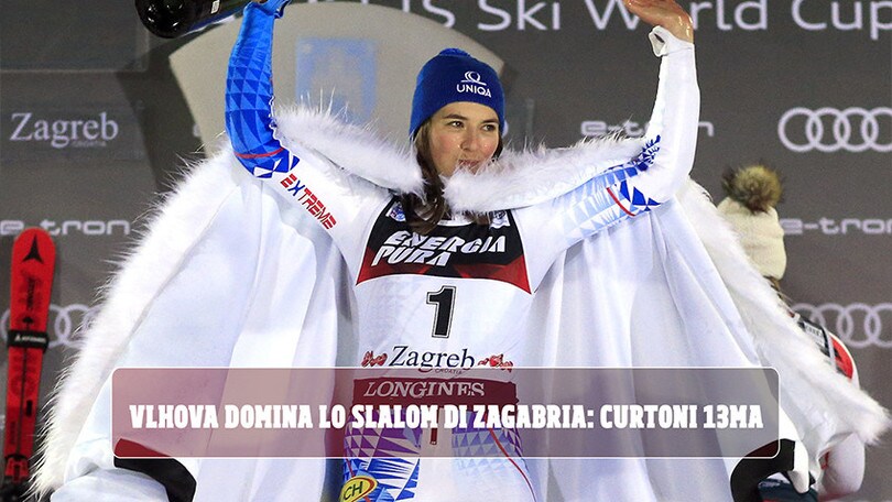 Vlhova domina lo slalom di Zagabria: Curtoni 13ª
