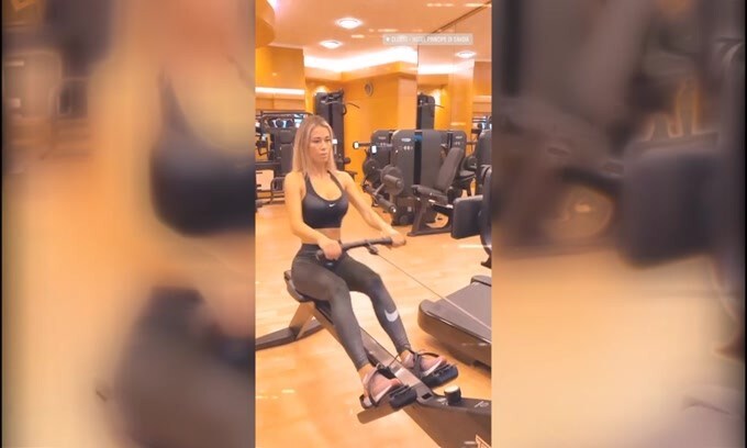 Allenamento per Diletta Leotta in palestra