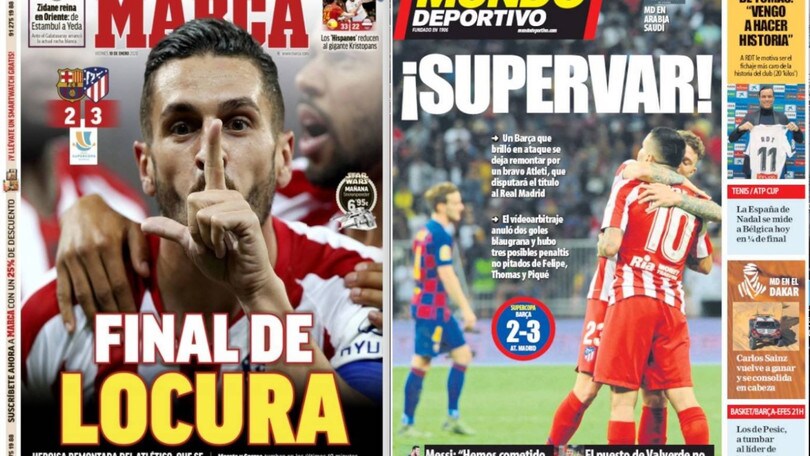 Atletico da pazzi, Barça da piscoanalisi e non accettano il Var