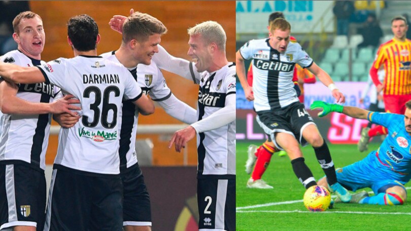 Parma, 2-0 al Lecce con Iacoponi e Cornelius: Kulusevski vicino al gol