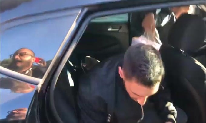 Politano salutato dai tifosi giallorossi a Villa Stuart