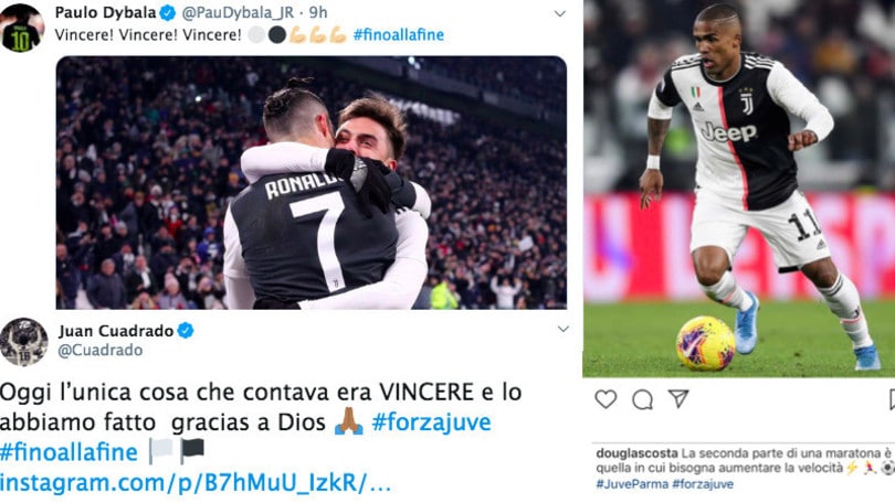 Juve, festa sui social network dopo la vittoria con il Parma