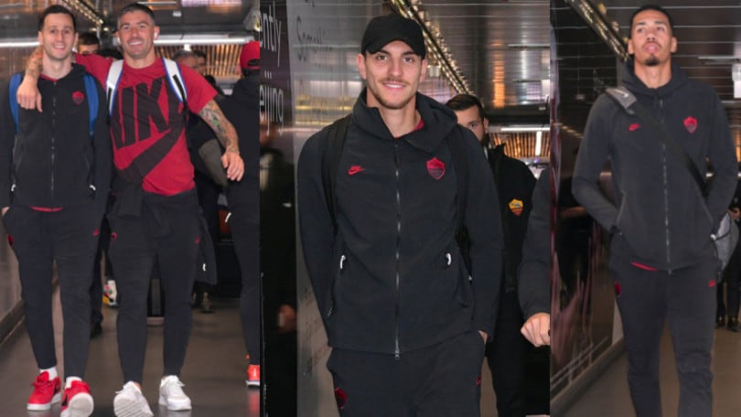 Coppa Italia, la Roma è partita per la sfida contro la Juve