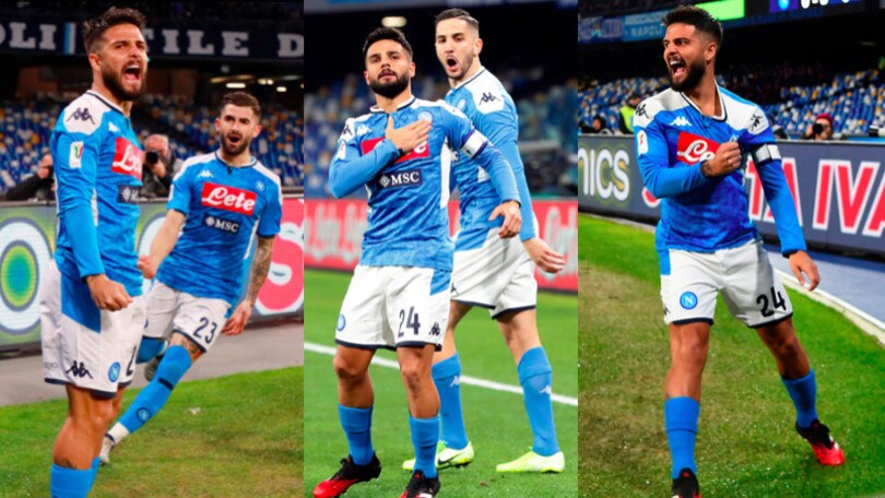 Napoli-Lazio: decide Insigne, che esultanza dopo il gol