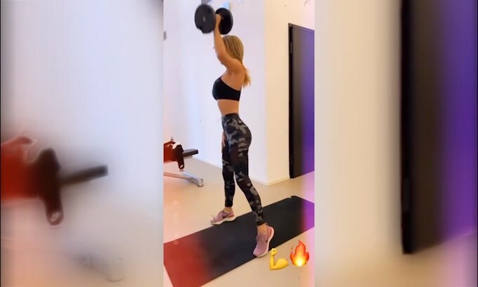 Allenamento intenso per Diletta Leotta