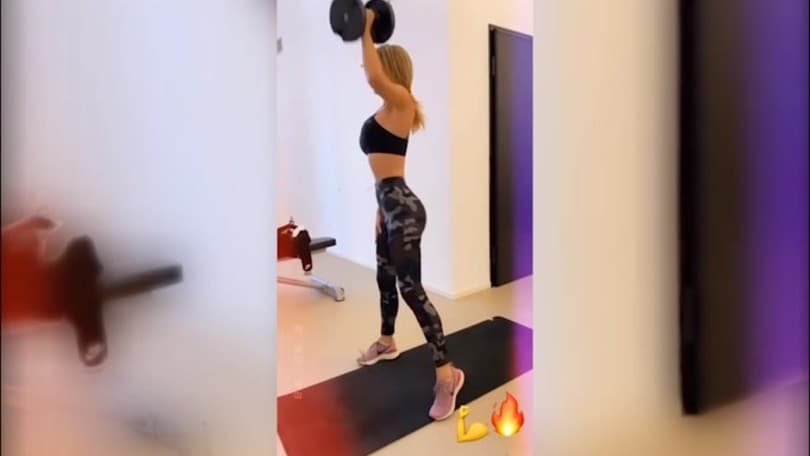 Allenamento intenso per Diletta Leotta